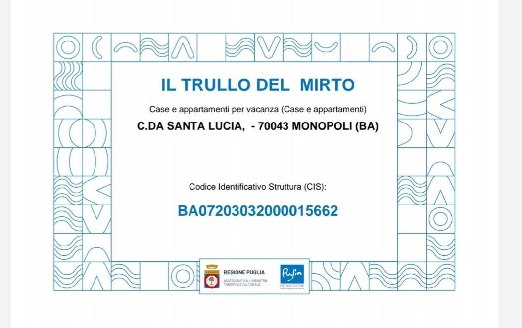 فيلا Il Trullo Del Mirto سيلفا دو فاسانو المظهر الخارجي الصورة